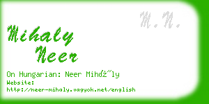 mihaly neer business card